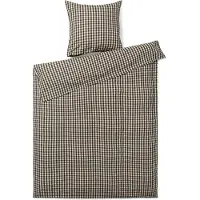 Juna sängkläder 140x200 cm - 100% ekologisk bomull - Kreppsängkläder svart