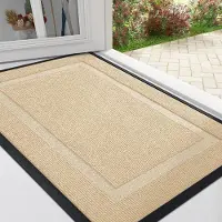 JGJG Ny Vattentät Dörrmatta Entré Halkfri Färgbeständig Dörrmatta Lätt att Rengöra Uteplats Veranda Entré Dörrmatta Hela Säsongen 40x60cm