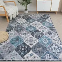 HGHT Marockansk Stor Områdesmatta Vardagsrum Entré Badrum Tvättstuga Sovrum Barnmatta Halkfri Fläckbeständig Tvättbar Matta Dekor 50X80CM