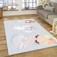 JGJG Söt Dröm Balettflicka Ballerina Fe Matta Matta för Sovrum Vardagsrum Hem Soffdekoration, Barnspel Stor Dekor Golvmatta 40x60cm( 15x23in )