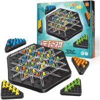 Fashnics Barns Tänkande Träning Triangel Schack - Ny Geometri Kedjepussel Desktopspel Gummibandsträning Familjeinteraktion