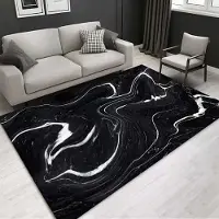 HGHT Nordiska marmormattor för vardagsrum Mode lyxstil 200x300 Mattor för sovrum Mjuka halkfria sängmattor Flanellmattor Tvättbara 100*160cm