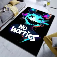 HGHT Mode Neongraffiti Tryckt Matta för Vardagsrum Sovrum Heminredning Halkfri Golvmatta Modern Matta Soffområde Mattor 40x60cm (16x24in)