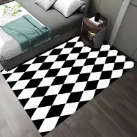 Karpetti Rutmönstrade rutor 3D-tryck för sovrum vardagsrum hall lång matta halkskydd områdesmatta soffa dörrmatta heminredningsmattor 50x80cm (20x31in)