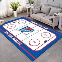 Karpetti Ishockey 3D Matta Matta för Matsal och Vardagsrum Halkfri Maskintvättbar Områdesgolvmatta Mjuk Sovrum Sportmatta 120 x160cm