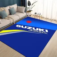 Karpetti 3D Racingbil S-SUZUKI Logotyp Motorcykel Matta Matta för Vardagsrum Sovrum Hem Soffdekoration, Barnlek Halkfri Golvmatta 80*120cm