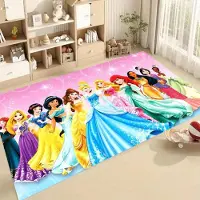 Jacket-pa Disney Princess Porträttmatta Vardagsrum Badrum Sovrum Områdesmatta Casual Lekmatta Badrumsdörrmatta Golvdyna Spelmatta 120*160cm