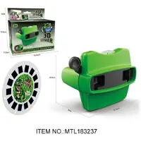 Fashnics Ny 3D View-Master 3D Utbildningsvisningsmaskin Enhörning Mini Teater Lysande Leksaker Barnpresent grön