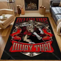 HGHT Tävlingsinriktad Muay Thai-tryckmatta för sovrum, vardagsrum, sängkant, soffa, golvmatta, modern heminredning, spelområdesmatta 40x60cm (16x24in)