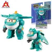Fashnics Super Wings Mini Dizzy Transform Robot till Flygplan i 3 Steg 2 Tum Deformation Actionfigurer 2 Lägen Förvandlingsbar Barnleksak
