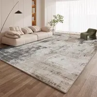JGJG Nordisk Abstrakt Matta för Vardagsrumsdekoration Hem Stor Ytmatta 200x300 Sovrum Sängbord Halkfri Golvmatta Vikbar 6.5x6.5ft(200x200cm)