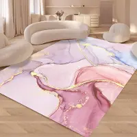 HGHT Rosa Marmor Bläckmålning Mönster Halkfri Golvmatta Geometrisk Optisk Dörrmatta Vardagsrumsinredning Matta Sovrumsmattdekoration 60*90cm