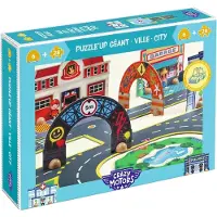 Djeco Pussel - 34 Delar - Crazy Motors - Pussel: Stad - - One Size - Pussel