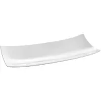 Hendi Dekorativ rektangulär serveringsbricka BARKA 218x105mm vit porslin Hendi 785546