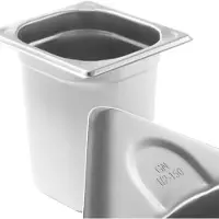 Super Merchant GN 16 stålbehållare Kitchen Line höjd 200 mm Hendi 806654