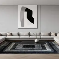 JGJG Moderna Geometriska Mattor för Vardagsrum Sovrum Lätt Lyx Dekoration Matta Klädkammare Balkong Golvmattor Hem Soffområde Mattor 60*90cm