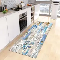 JGJG Strand Sjöstjärna Snäckskal Tryck Matta Entré Dörrmatta Kök Matta För Vardagsrum Sovrum Heminredning Hall Balkong Halkskyddsmatta 40x60cm 16x24 inch