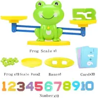 Fashnics Matematikspel Leksak Förskolebarn Groda Balans Räkna Leksaker för Pojkar & Flickor Utbildande Sifferleksak Rolig Barnpresent STEM-inlärning grön