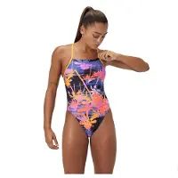 Speedo Allover Digital Lattice Tie-back Baddräkt