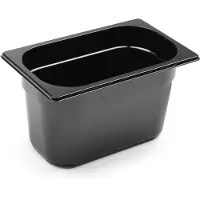 Super Merchant Gastronormbehållare GN 14 tillverkad av svart polykarbonat 265x162x150mm 4L Hendi 862612