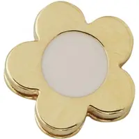Design Letters Enamel Flower Charm Gold