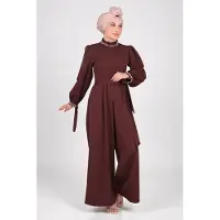 Turkishsouq Pärl Detailed Jumpsuit-klänning Brun