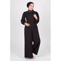 Turkishsouq Pärl Detailed Jumpsuit-klänning Svart