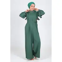 Turkishsouq Pärl Detailed Jumpsuit-klänning Smaragdgrön