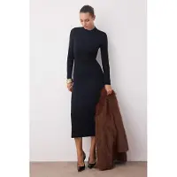 Turkishsouq Unifarben maxiklänning med lång bodycon för examen/bal, dammodell