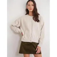 MixRay Överdimensionerad Jacquard-knappkofta