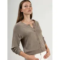 Busem Rundhalsad knäfd cardigan