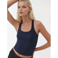 Busem Tajtat U-halsad stickad tanktopp