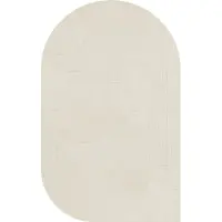 Layered Circular ullmatta 180 x 270 cm Bone White