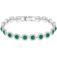 Swarovski Angelic Sanrio Dubbellager Design Sterling Silver Armband Damarmband Kubisk Zirkonia Pärla 5237769 Box (Random Color)