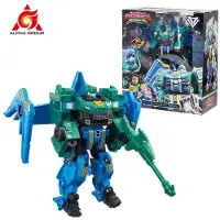 Fashnics Quantum Heroes Dinoster 2-I-1 Stego Blast Vinge Förvandlas från Bil till Robot Actionfigur Anime Deformation Barnleksaker Gåva