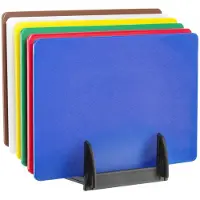Super Merchant Set med 6 skärbrädor med ställ 450 x 300 x 10 mm
