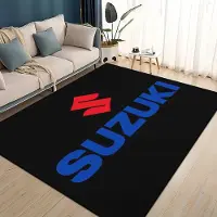 Karpetti 3D Racingbil S-SUZUKI Logotyp Motorcykel Matta Matta för Vardagsrum Sovrum Hem Soffdekoration, Barnlek Halkfri Golvmatta 80*120cm