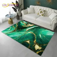 HGHT Grönt Guld Blå Svart Marmor Nordisk Matta för Hem Vardagsrum Sovrum Soffa Dörrmatta Dekor, Kid Area Matta Halkfri golvmatta 40x60cm