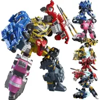 Fashnics 5 I 1/4 I 1 Mini Force Förvandlingsbar Robot till Bil Leksaker Actionfigurer MiniForce X Simulering Flygplan Förvandling Bil leksak