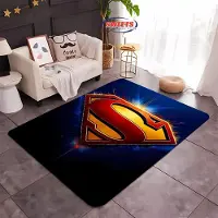 Jacket-pa NEJ.1 DC Superman Logotema Matta! Sovrumsgolv Vardagsrum Sängmatta, Halkfri Utsökt Heminredning, Slitstark Maskintvättbar Matta 80x140cm (31x55in)