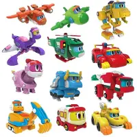 Fashnics 12 st/set Min Gogo Dino Deformationsrobot till Dinosaurie Leksak Actionfigurer Transformeringsbil Flygplan Motorbåt Kranleksaker