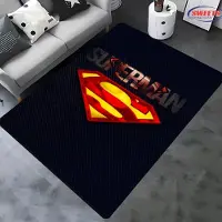 Jacket-pa NEJ.1 DC Superman Logotema Matta! Sovrumsgolv Vardagsrum Sängmatta, Halkfri Utsökt Heminredning, Slitstark Maskintvättbar Matta 90x130cm (35x51in)