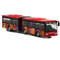 Fashnics Stadsbussleksak 1:64 Skala Pressgjuten Metall Pull-Back Fordon Utbildande Gåva Friktionsdrivna Bilar Leksaker för Barn röd