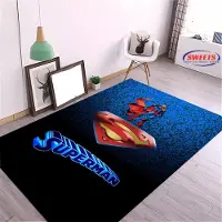 Jacket-pa NEJ.1 DC Superman Logotema Matta! Sovrumsgolv Vardagsrum Sängmatta, Halkfri Utsökt Heminredning, Slitstark Maskintvättbar Matta 40x60cm (16x24in)