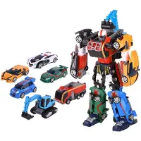 Fashnics 6 I 1 Förbättrad Utgåva Magma Tobot Transformerande Robot till Bil Leksaker Korea Tecknade Bröder Anime Deformerbar Bil Leksak