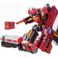 Fashnics Ny metallkortbot GIGANT REX Transformerande Robot till Bil Actionfigurer TUNGT JÄRN med Kort Transformation Bilmodell Leksaker Gåva