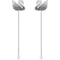 Swarovski Ikonisk Svan Svart Och Vit Gradient Svan Rodiumpläterade Örhängen Damörhängen 5614117 Box (Random Color)