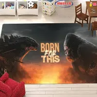 Jacket-pa Ny ankomst ! Klassisk Godzilla VS Kong Tecknad Matta, Vardagsrum Sovrum Sängmatta, Halkfri Hållbar Stor Yta Hemkontor Matta 50x80cm (20x31in)