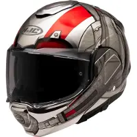 HJC F100 Antman Marvel Fällbar Hjälm Antracit/Silver/Röd XS Unisex grå