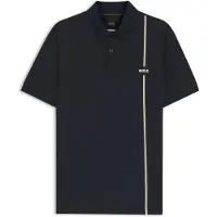 BOSS Active quick-dry polo shirt with signature stripe